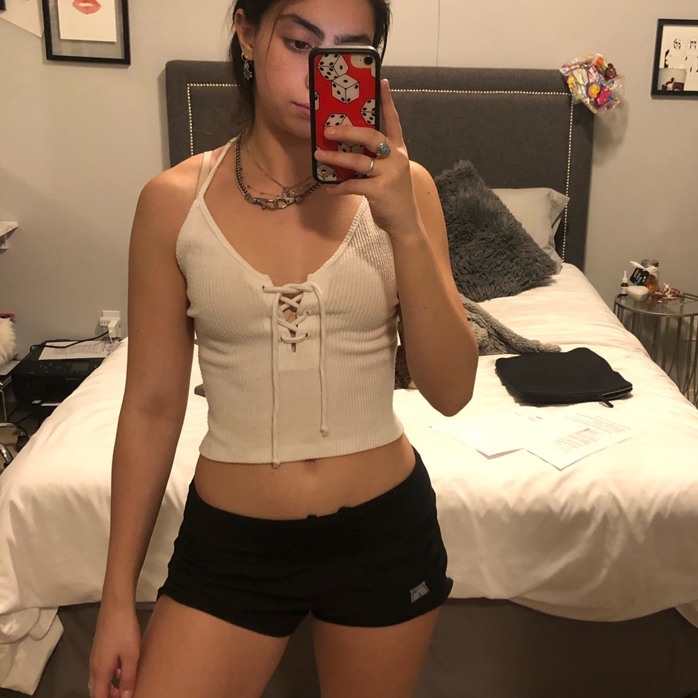 White tie tank top
